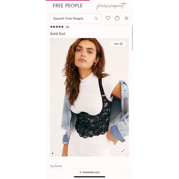 NWT Free People/HAH Bust a Move Bustier in Haht Lava Sz XS - Picture 2 of 4